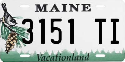 ME license plate 3151TI