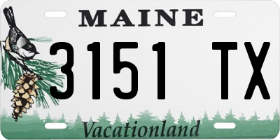 ME license plate 3151TX