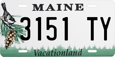 ME license plate 3151TY