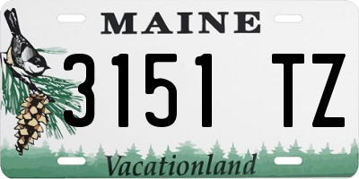 ME license plate 3151TZ
