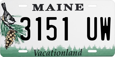 ME license plate 3151UW