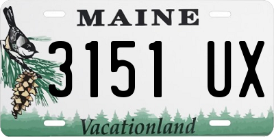 ME license plate 3151UX