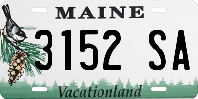 ME license plate 3152SA