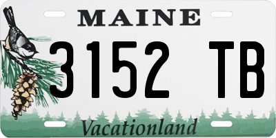 ME license plate 3152TB