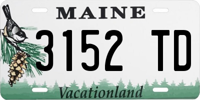 ME license plate 3152TD