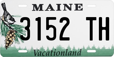ME license plate 3152TH