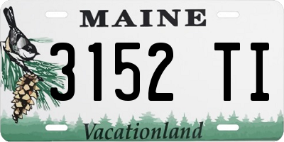 ME license plate 3152TI