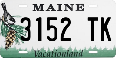 ME license plate 3152TK