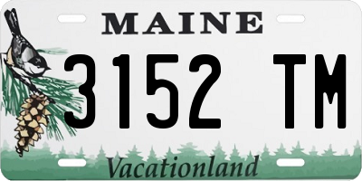 ME license plate 3152TM