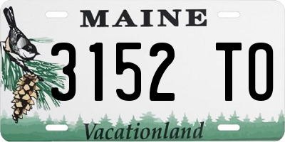 ME license plate 3152TO
