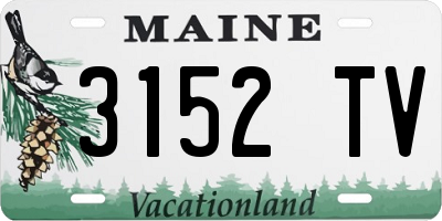 ME license plate 3152TV
