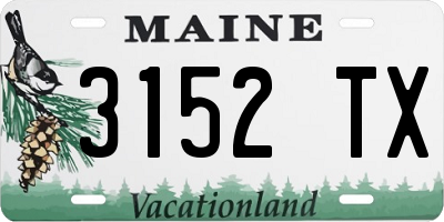 ME license plate 3152TX