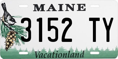 ME license plate 3152TY