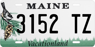 ME license plate 3152TZ