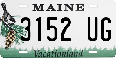 ME license plate 3152UG