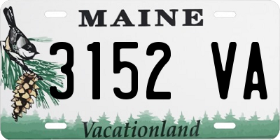 ME license plate 3152VA