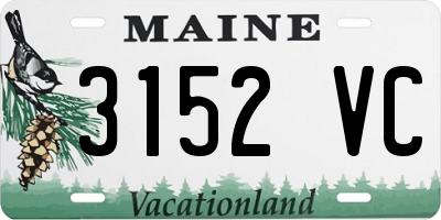 ME license plate 3152VC