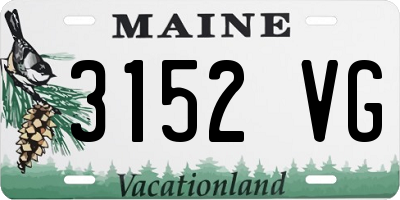 ME license plate 3152VG