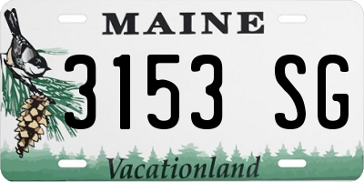 ME license plate 3153SG