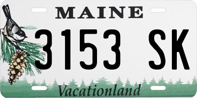 ME license plate 3153SK