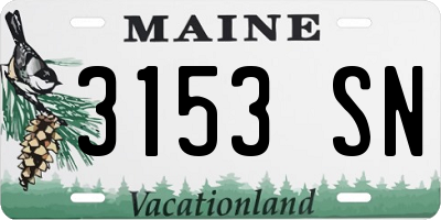 ME license plate 3153SN