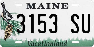 ME license plate 3153SU