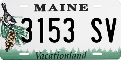 ME license plate 3153SV