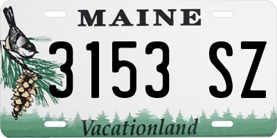 ME license plate 3153SZ