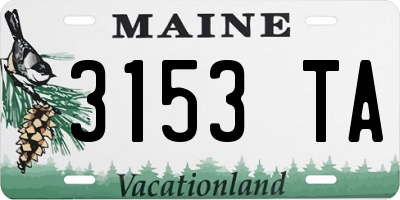 ME license plate 3153TA