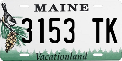 ME license plate 3153TK