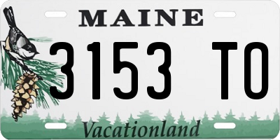 ME license plate 3153TO