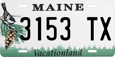 ME license plate 3153TX