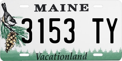 ME license plate 3153TY
