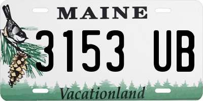ME license plate 3153UB
