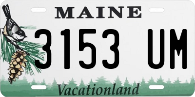 ME license plate 3153UM