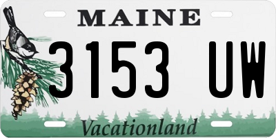 ME license plate 3153UW