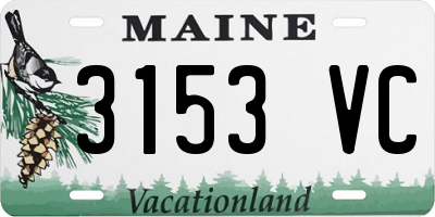 ME license plate 3153VC