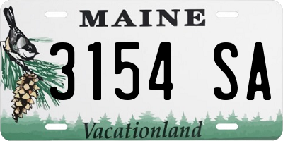 ME license plate 3154SA