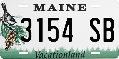 ME license plate 3154SB