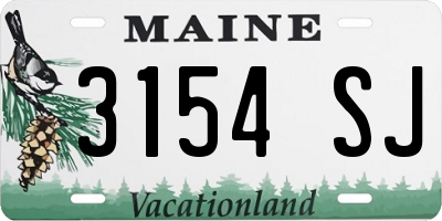 ME license plate 3154SJ