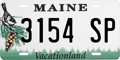 ME license plate 3154SP
