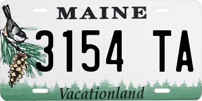 ME license plate 3154TA