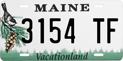 ME license plate 3154TF