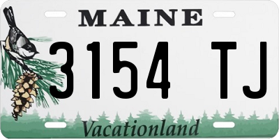 ME license plate 3154TJ