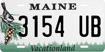 ME license plate 3154UB