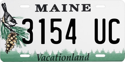 ME license plate 3154UC