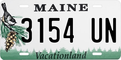 ME license plate 3154UN