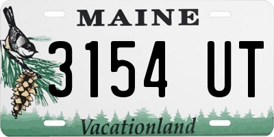 ME license plate 3154UT