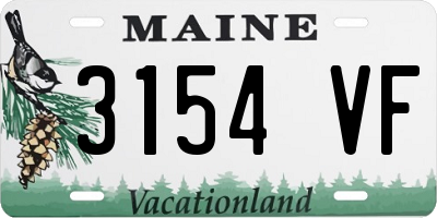 ME license plate 3154VF