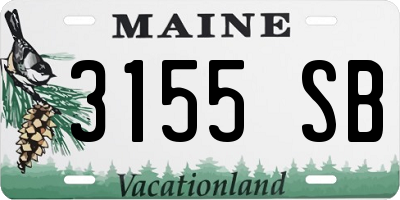 ME license plate 3155SB